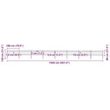  Vrtna ograda s vrhom koplja Čelik 1426x80 cm Crna | shoptok.hr