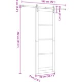 vidaXL klizna vrata s setom dijelova 78x232 cm od čvrste borovine | shoptok.hr