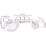 vidaXL 4-dijelni set sofa smeđesivi od tkanine | shoptok.hr