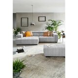 Hom`in KOTNA SEDEŽNA GARNITURA, tkanina svetlo siva | Shoptok.si