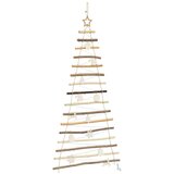 vidaXL Božićno drvce s 80 LED svjetlima Prirodna 150 cm Masivni jasen | shoptok.hr