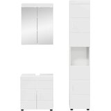  Set namještaja za kupaonicu TULUM 3 pcs Visoki sjaj bijela | Eponuda.com