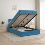  Podesivi krevet s madracem Tamno plava 120 x 190 cm Baršun | shoptok.hr