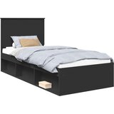  Krevetna konstrukcija Crna 90 x 190 cm Čvrsto borovo drvo | shoptok.hr