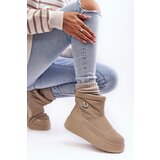 Boto Women's Slip-On Snow Boots Platform Beige Gattea | ePonuda.com