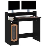  Radni stol s LED svjetlima crni 97x45x90 cm konstruirano drvo | Shoptok.si