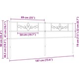  Metalno zamjensko uzglavlje bijelo 180 cm | shoptok.hr