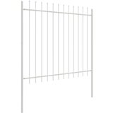  Vrtna ograja z bodicami, bela, 5,1 x 1,5 m, jeklo | Shoptok.si