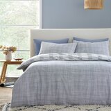 Bianca Bijela/plava pamučna posteljina za krevet za jednu osobu 135x200 cm Marlow Check – | shoptok.hr