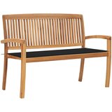 vidaXL vrtna klop z blazino 128,5 cm trdna tikovina | Shoptok.si