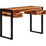 VidaXL radni stol s 2 ladice od masivnog drva &amp;scaron;i&amp;scaron;ama 110 x 50 x 77 cm Slike