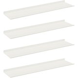  Lebdeća polica Zidne 4 pcs Bijeli 80 x 18 x 2,5 cm Čelik | shoptok.hr