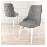 Hanah home Set 4 trpezarijske stolice Pare Sivo-Bijeli | Eponuda.ba