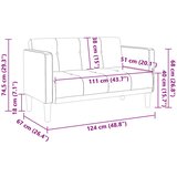  Dvosjed, sofa, taupe, 111 cm, tkanina | Shoptok.si