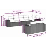  8-dijelni set vrtnih sofa od poliratana s jastucima svjetlosivi | shoptok.hr