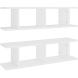  Zidne police 2 kom bijele 75 x 18 x 20 cm konstruirano drvo | shoptok.hr