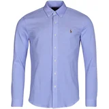 Polo Ralph Lauren Srajce z dolgimi rokavi CHEMISE AJUSTEE COL BOUTONNE EN POLO FEATHERWEIGHT Modra