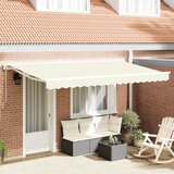 vidaXL Retraktilna tenda krema 350x200 cm Tkanine | Shoptok.si