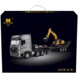 Lean_Toys ovornjak s prikolico Daljinski upravljalnik Bager RC Luči Zvok Huina 1:18 | Shoptok.si