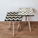 Hanah home 2Shp492 - black blackbeigegoldbrown nesting table (2 pieces) | ePonuda.com