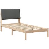  Okvir kreveta smeđe i tamnosivo 100 x 200 cm Masivna borovina | shoptok.hr