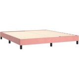  Box spring s madracem LED ružičasti 160x200cm baršunasti | shoptok.hr