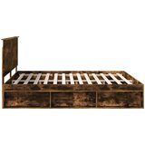  Krevetna konstrukcija s uzglavljem Dimljeni hrast 180 x 200 cm | shoptok.hr