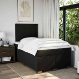  Krevet s oprugama i madracem crni 120 x 200cm od tkanine | shoptok.hr