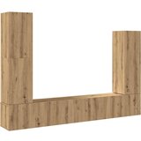 Maison Chic TV omarice - TV enot 4-delna stenski artisan hrast inženirski les, (21702353) | Shoptok.si
