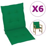 vidaXL jastuci za vrtne stolice 6 kom zeleni 100 x 50 x 3 cm cijene