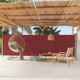 vidaXL Zložljiva stranska tenda za teraso 160x600 cm rdeča | Shoptok.si