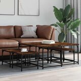  Uklapajući stolići za kavu 5 kom boja hrasta konstruirano drvo | shoptok.hr