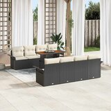  Sjedeća garnitura za vrt 9 kom. Crna Poli ratan 100 x 55 x 73 cm | Shoptok.si