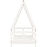  Otroški posteljni okvir bel 70x140 cm trdna borovina, (20787697) | Shoptok.si