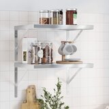 vidaXL Zidne police 2 kom 50 x 40 cm srebrne nehrđajući čelik | shoptok.hr