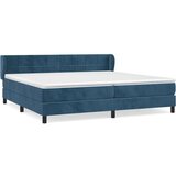  Box spring postelja z vzmetnico temno modra 200x200 cm žamet, (20901058) | Shoptok.si