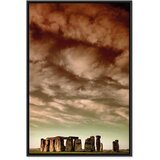  Slika - Clouds Over Stonehenge (1 Part) Vertical 80x120 U crnom drvenom okviru | shoptok.hr