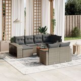  11-dijelni set vrtnih sofa od poliratana s jastucima sivi | shoptok.hr