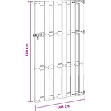  Vrtna vrata 100 x 180 cm WPC i aluminij Smeđa | shoptok.hr