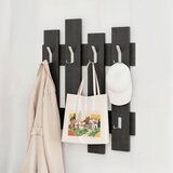 Livetastic Stenski Obešalnik Wave, Črna | Shoptok.si