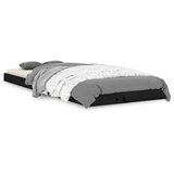  Okvir kreveta crni 75 x 190 cm mali od masivne borovine | Eponuda.com