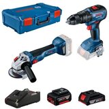 Bosch set aku. ugaona brusilica gws 18V-10 + aku. vibraciona bušilica/odvrtač gsb 18V-50 + 1 x 2,0 ah akumulator + 1 x 5,0 ah akumulator u xl-boxx Cene
