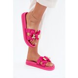 Boto Women's Slippers With Bow And Gold Brooch Fuchsia Lynara | shoptok.hr
