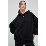 Adidas Dukserica za žene, boja: crna, s kapuljačom, glatka | shoptok.hr