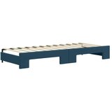  Dnevni krevet na razvlačenje plavi 80 x 200 cm baršunasti | shoptok.hr