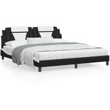  Okvir za krevet s uzglavljem crno-bijeli 180x200cm umjetna koža | shoptok.hr
