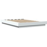  Okvir kreveta s LED svjetlima bijeli 140 x 190 cm drveni | shoptok.hr