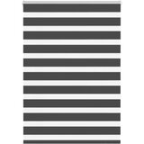 vidaXL idaxl zebra senčilo črna 115x150 cm tkanina širina 110,9 cm poliester | Shoptok.si