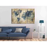  Slika - Retro Map (3 Parts) 120x80 | shoptok.hr