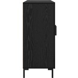 vidaXL s pohranom s vratima Crna 90 x 34 x 80 cm Konstruirano drvo | shoptok.hr
